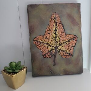 Mosaic fall leaf wall hanging, great condition